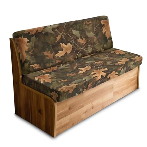 Fallen Leaves Print 2 Pack RV Dinette Cushion Covers Stretch Camper Cushion Slipcover Replacement RV Couch Cover Furniture Protector for RV Camper Car Bench - color: Fallen Leaves