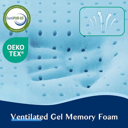Stomach Sleeping Pillow for Stomach & Back Sleepers,Cooling Gel Thin Memory Foam Pillows for Back Shoulder Neck Pain Relief - Low Profile Ultra Flat Soft Pillow Cases with Zipper 2.25-Inches - size: 2.25"H (Standard) Hyper Slim with Bag