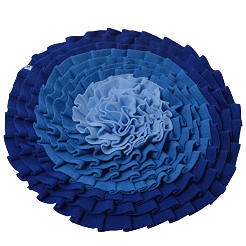 Snuffle Pad Mat Dogs Advanced Snuffle Sniffing Pad Mat Pet Items Leak Food Dog Training Blanket Nose Work Toy Pet Slowing Feeding Intelligence Mat (Folded Blue) - color: Folded Blue
