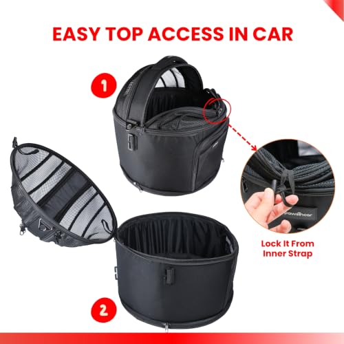 Crash-Tested 3-in-1 Portable Small Dog Car Seat, Cat Bed & Pet Carrier – CPS Certified for Crash Protection & Safe Travel (Black) - color: Black