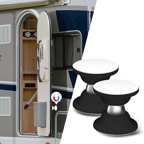 ESUDNT RV Magnetic Door Catch RV Door Holder Catches for RV Baggage Door, Camper, Trailer (Black, 2 Pack) - color: Black, size: 2 Pack