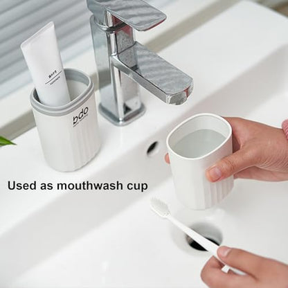 Toothbrush Travel Case & Travel Soap Holder Dish Tray Set of 2, Portable Clear Toothbrush Holders with Cover Leakproof Bar Soap Holder for Traveling School Camping Business Bathroom - color: 2 Pc-b-white