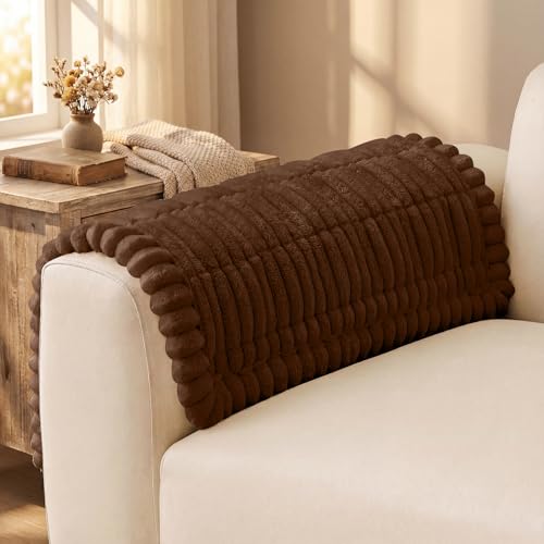 decorUhome Couch Cover for Dogs, Non-Slip Fuzzy Pet Sofa Cover for Seat, Backrest & Armrest, Soft Washable Pet-Friendly Sofa Protector, Brown, 27.6" x 27.6" - color: Brown, size: 27.6"x27.6"