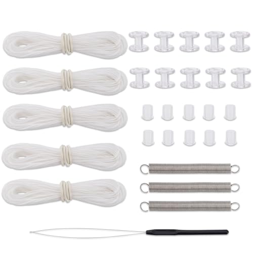 RV Pleated Shade Repair Kit, RV Window Shade Restringing Kit, Repair and Maintain of Day Night Pleated Shade (White) - color: White