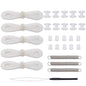 RV Pleated Shade Repair Kit, RV Window Shade Restringing Kit, Repair and Maintain of Day Night Pleated Shade (White) - color: White