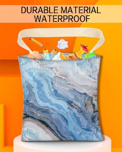 Car Garbage Can, Car Trash Bag, Hanging Car Trash Can Bag for Vehicle, Travelling, Camping, Cute Car Back Seat Organizer, Luxury Blue Marble - color: Luxury Blue Marble
