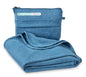 SAGEFINDS Airplane Travel Blanket | Compact Throw Blanket for Camping and Hiking | Converts into a Pillow | Travel Gift | Soft Jersey Knit | Fits in Backpack | Attaches to Luggage | Travel Essential - color: Teal