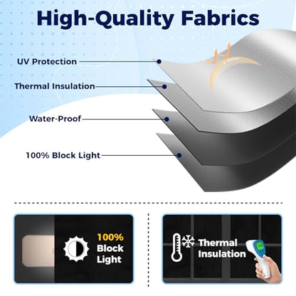 100% Blackout Window Cover, Portable Magnetic Blackout Window Cover for Bedroom 57" x 39", Black Out Shade for Travel, RV, Dorm Room, Media Room - size: 39"W x 57"L (Pack of 1)