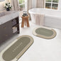 Rubber Bath mats Quick-Drying Non-Slip Bathroom mat Super Absorbent Bath mat Instant Dry Bath mat, Bathroom Rug in Front of The Kitchen Sink, Shower Room, Bathtub, Oval(Beige+16.9x26.7in+16.9x35.4in) - color: Beige, size: 16.9x26.7in+16.9x35.4in