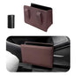 Yourkar Car Trash Can, Foldable Waterproof Leather Car Garbage Organizer Holder, Automotive Mini Dustbin Container with One Roll Trash Bag, Universal Interior Car Accessories (Dark Brown) - color: Dark Brown, S