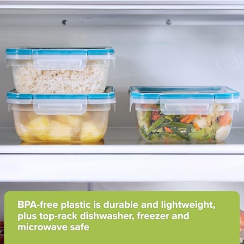 Snapware Food Storage Containers, Plastic, 8.5-Cup, Rectangular | Leakproof & Airtight | BPA-Free | Microwave & Dishwasher Safe | Pack of 6 - size: 6 Pack, style: 8.5 Cup