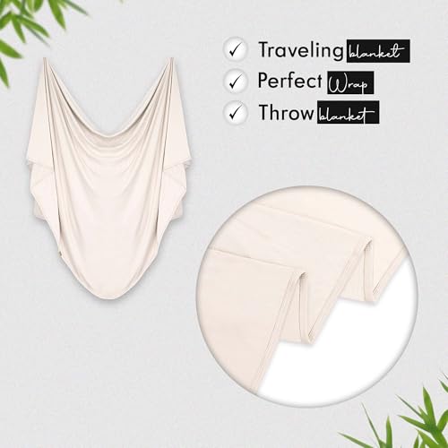 K E L O R Luxury Cooling Travel Blanket - Stretchy, Lightweight Soft & Breathable Shawl Wraps for Women - color: Fawn, size: Single-Sided