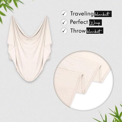K E L O R Luxury Cooling Travel Blanket - Stretchy, Lightweight Soft & Breathable Shawl Wraps for Women - color: Fawn, size: Single-Sided