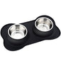 Dog Bowls Stainless Steel Dog Bowl with No Spill No Skid Silicone Mat, 24/48 oz Dog Food and Water Bowl Set Double Dog Feeder Bowl Dog Dish for Small Medium Large Sized Dogs Cats Puppy - size: Medium/24oz each