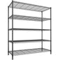 45 "W Storage Shelves 5 Tier Wire Shelving Unit Adjustable Metal Shelving Wire Shelf Pantry Shelves Wire Commercial Rack for Closet Kitchen Pantry Utility Room Garage 45" Wx 13.5" Dx70.5 H Black - size: 45" W x 70.5" Hx 13.5" D