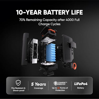 Jackery Solar Generator 5000 Plus Portable Power Station with 2x 500W and Smart Transfer Switch, 5040Wh Power Station, 7200W AC Output Solar Generator for Home Use, Emergency Backup - style: Explorer 5000 Plus+2x500X+STS