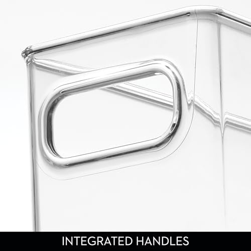iDesign Stackable Fridge Bin with Handles, Set of 3, Clear | Ideal for Freezer or Pantry, Made in USA - style: Pack of 3