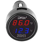 DROK Digital Voltage Temperature Monitor, Car Charger USB Charge for Car Battery Voltmeter Thermometer 12V 24V Temp Volt Tester Multimeter - style: Pro (USB Charge)