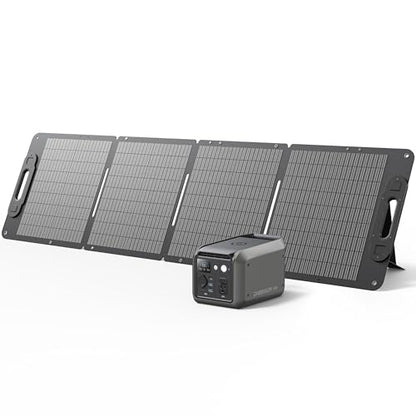 Dabbsson 298Wh Solar Generator with 120W Solar Panel, 300W Power Station,1.5X Extended Runtime,2xPure Sine Wave AC Outlets,60W USB-C, 300E Semi-Solid LiFePO4 Battery,for Camping,RV Trip,Home - style: 300E+SP120W Solar Panel