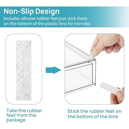 Vtopmart 6 Pack Baby Bottle Organizer Set, Stackable Storage Drawers Ideal for Kichen Countertop, Vanity, Bathroom, Cabinet, Pantry Organization - style: 4 High+2 Wide