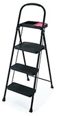 Rubbermaid 3-Step Steel Ladder with Project Tray, Folding Step Stool with Hand Grip and Non-Slip Feet, White, Tested to ANSI US Safety Standards, No Assembly Required (Amazon Exclusive) - style: 3-Step w/ Project Tray