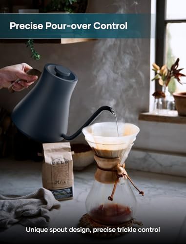 INTASTING Electric Kettles, Gooseneck Electric Kettle, ±1℉ Temperature Control, Stainless Steel Inner, Quick Heating, for Pour Over Coffee, Brew Tea, Boil Hot Water, 0.9L Navy Blue - color: Navy Blue