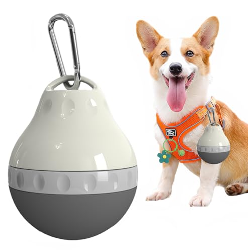 Dog Travel Water Bottle Detachable Bowl Leak Proof Portable ，Silicone Bottle Body，Collapsible and Suitable for Small Pets for Outdoor Walking, Hiking, Travel (Gray, 200ml) - color: Gray, size: 200ml