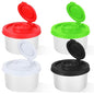 JJUNW 4 Pcs Salt and Pepper Shakers Set Mini, Seasoning Shaker Travel Containers, Moisture Proof Camping Small Salt Travel Salt Shaker for Travel Camping Picnic Lunch Dining Kitchen