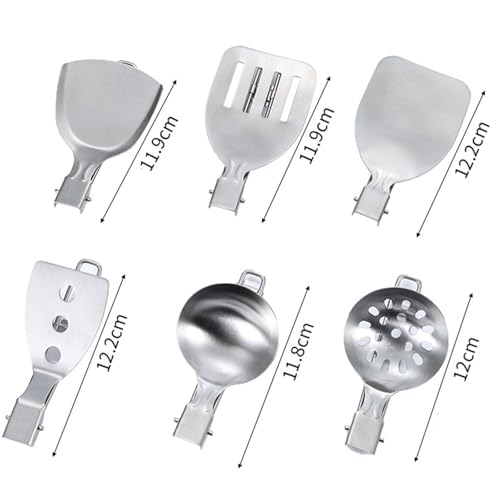 kowaku Camp Cooking Utensil Set Cookware Kit Cooking Organizer Portable Camping Kitchen Utensil Set for Travel Hiking Picnic Parties