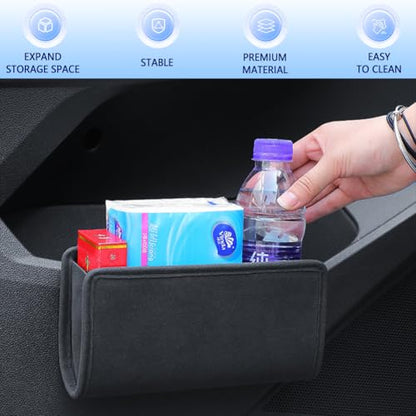 Tumecos 2Pcs Multifunctional Storage Box,Car Trash Can, Auto Door Side Organizer,Large Capacity Storage Bag,Back Seat Storage Pocket, Car Accessories Organizer Box(Style A) - style: Style A