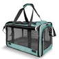 GAPZER Small Dog Carrier for Puppy Yorkshire Softshell Car Transport Chihuahua Carry Cage 18-inch Collapsible Doggie Vet Visit Crate Easy Load Roomy Pet Carrier Bag Kennel Dog Essentials Teal - color: Turquoise