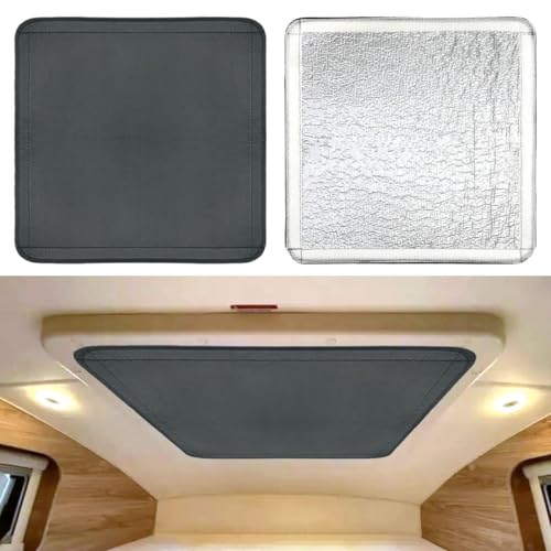 RV Roof Vent Blackout Shade - 16x16 Inch Skylight Window Insulator - UV Rays Protection Camper Trailer Fan Sun Cover - size: 16"x16"
