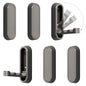 6PCS Foldable Wall Hooks, Zinc Alloy Flip Down Hooks, Retractable Wall Hooks for Bathroom, Entryway, Hanging Coats Hats Bags Keys (Gray) - color: Gray, size: 6 Hooks