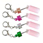 4-Pack Pink Gradient Mini Glass Spice Jars, Leak-proof Keychain Design, Travel-Friendly Portable Storage Containers