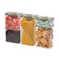 5-Pack SAN Airtight Pantry Storage Container Set, Leakproof Twist-Lock Lids, BPA-Free Stackable Canisters for Sugar, Flour, Pasta, Cereal & Snacks (0.8qt, 1.9qt ×2, 3qt, 4qt) - color: Sand