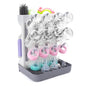 Baby Bottle Drying Rack: Space Saving Vertical Bottle Drying Holder with Brushes Holder - Large Bottle Storage Holder Organizer 12 Bottles & Baby Accessories,BPA-Free, Gray - color: Gray