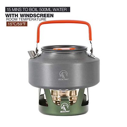 REDCAMP Mini Alcohol Stove for Backpacking, Lightweight Brass Spirit Burner with Aluminium Stand for Camping Hiking, Green - color: Green