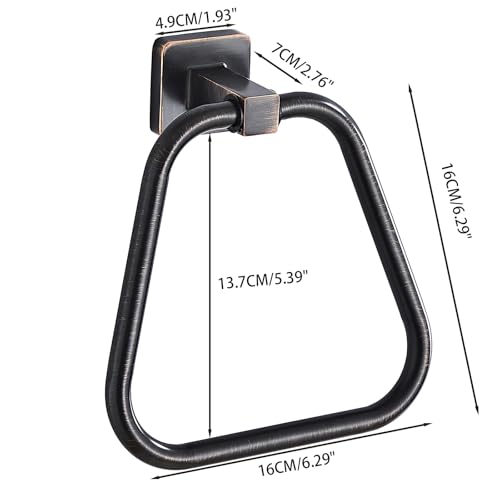 Oil Rubbed Bronze Towel Ring for Bathroom, Kitchen Bath Towel Holder Hangers Wall Mount Heavy Duty Stainless Steel - color: Oil Rubbed Bronze, size: 1 Pack