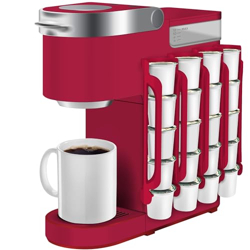 kedofa K Cup Holder for Keurig: Coffee Pod Holder for Counter Small Space - Kcup holder for Wall Mount (4, Rose Red) - color: Rose Red, size: 4 Pack /For 20 K-Cups