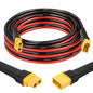 MOOKEERF 10FT XT60 Extension Cable - 10AWG with Male to Female Connector for Portable Power Station, Solar Panel, RC Battery - size: 10FT