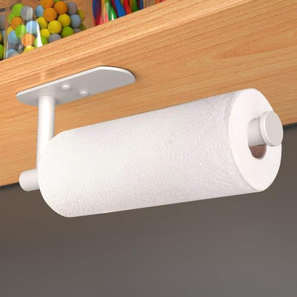 VAEHOLD Adhesive Paper Towel Holder Under Cabinet Wall Mount for Kitchen Paper Towel, Paper Towel Roll Holder Stick to Wall, Stainless Steel - Brown - color: Beige