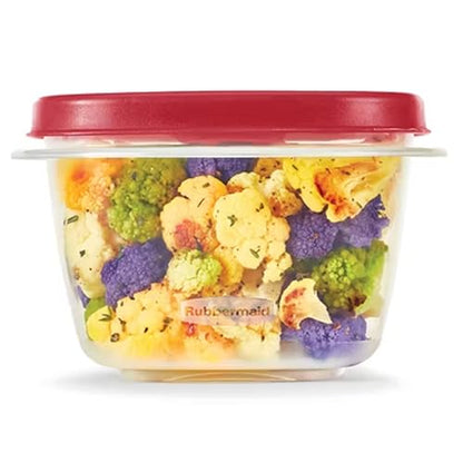 Rubbermaid Easy Find Lids Food Storage Containers, 2 Cup, Racer Red, 4-Piece Set - style: 2.0C/473ml 2 Pack