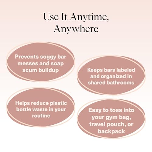 Kitsch Bar Soap Saver Pouch – Patented Mesh Soap Bag for Shampoo and Conditioner Bars - Extends Use & Prevents Soggy Mess - Recycled Beauty Bar Bag, Eco-Friendly - 2pc Set, Blush & Terracotta - color: Blush & Terracotta