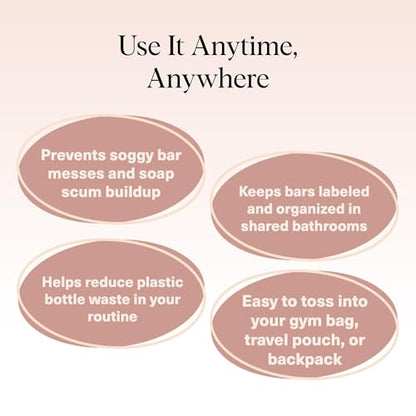 Kitsch Bar Soap Saver Pouch – Patented Mesh Soap Bag for Shampoo and Conditioner Bars - Extends Use & Prevents Soggy Mess - Recycled Beauty Bar Bag, Eco-Friendly - 2pc Set, Blush & Terracotta - color: Blush & Terracotta