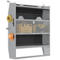 Cargo Van Shelving with Lockable Door Kits,Fit Transit, Nv, Promaster,Sprinter Mid/High Roof,Adjustable Heavy-Duty Steel Van Shelving Storage System W/Hooks & Ropes,52" W X 60" H X 13" D