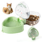 Small Dog Food and Water Bowl for Travel, Green, 2-in-1 Portable Collapsible Dog Feeder for Capming, Walking, Hiking, Food-Grade PP Material, Cute Smiley Face Design for Cats and Dogs
