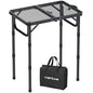 VINTEAM Camping Folding Grill Table | 3 Adjustable Heights | Lightweight, Portable Aluminum Table for BBQs, Picnic, and Outdoor Use | Mesh Desktop, 66lbs Weight Capacity - style: 2-Fold Mesh Tabletop