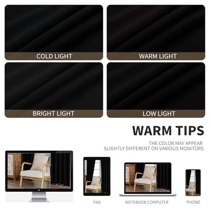 CUCRAF Black Velvet Blackout Curtains 96 inches Long, Thermal Insulated, Noise Reducing Rod Pocket Luxury Drapes for Bedroom Living Room(52x96 inches, 2 Panels) - color: Black, size: 52"W x 96"L (Pack of 2)