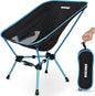 MARCHWAY Lightweight Folding Camping Chair with Spring Lock, Stable Compact Portable for Outdoor Camp, Travel, Beach, Picnic, Festival, Hiking, Backpacking (Lowback Blue) - color: Lowback Blue
