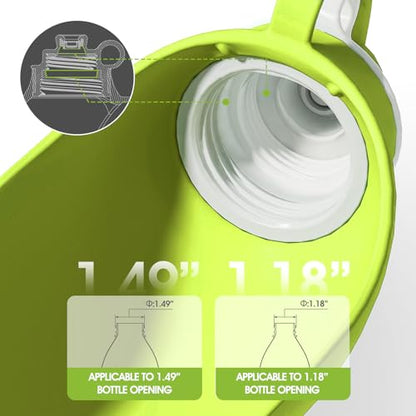 SUPERDESIGN Dog Water Bottle, Portable Dog Water Bottle for Small to Large Dogs, Leak Proof Dog Travel Water Bottle, Small Leaf Travel Water Bowl for Dogs and Dog Walking Accessories (19.6OZ, Green)